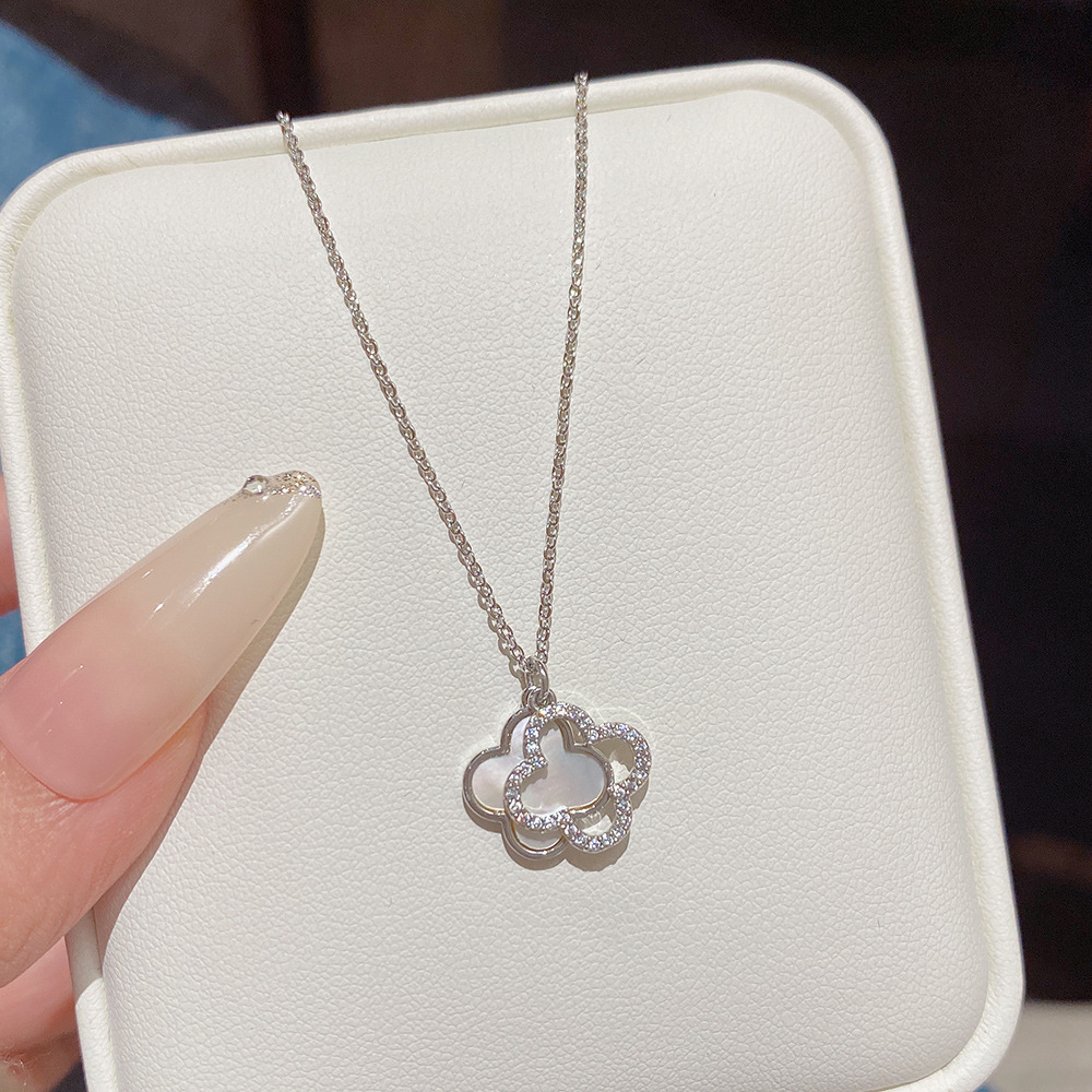 Dây chuyền bạc nữ mạ vàng Clover Pearl – Phong cách thanh lịch Hàn Quốc - Ảnh 7