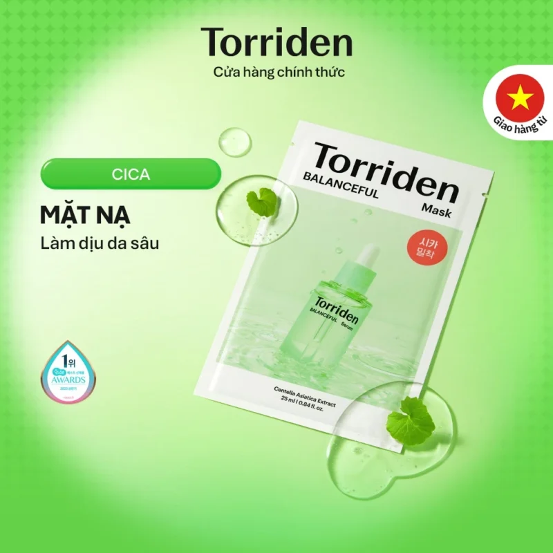 Mặt Nạ Mini Torriden BALANCEFUL CICA 1 Miếng Làm Dịu Da