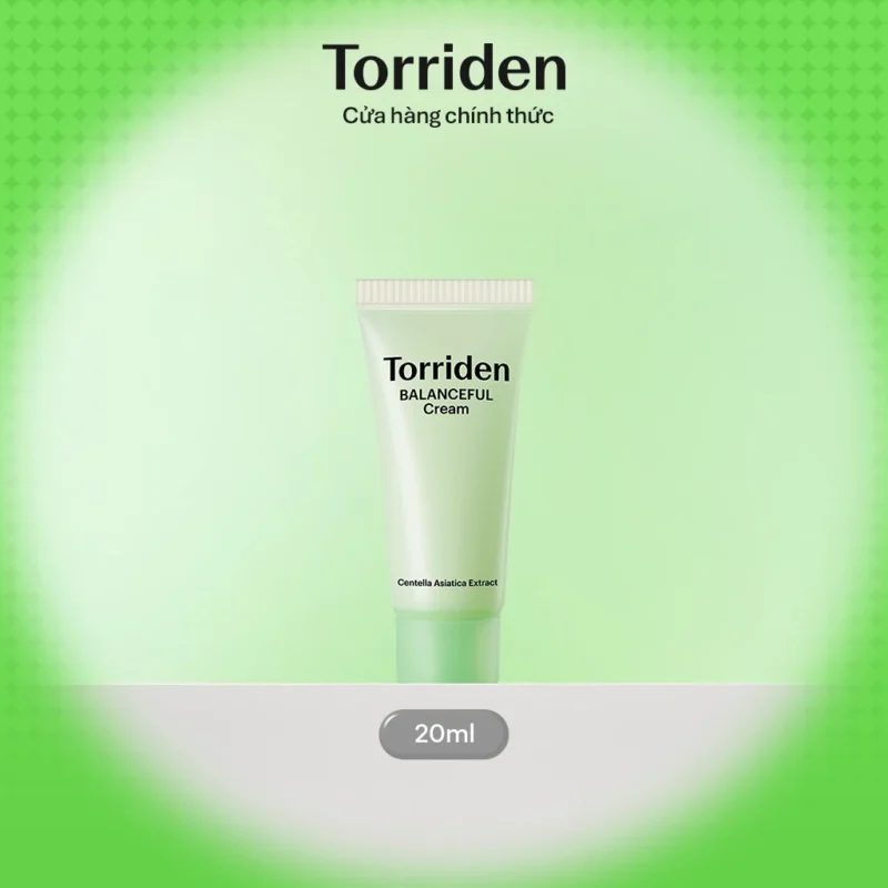 Kem Dưỡng Mini Torriden BALANCEFUL CICA Cream 20ml Cấp Ẩm, Làm Dịu Da