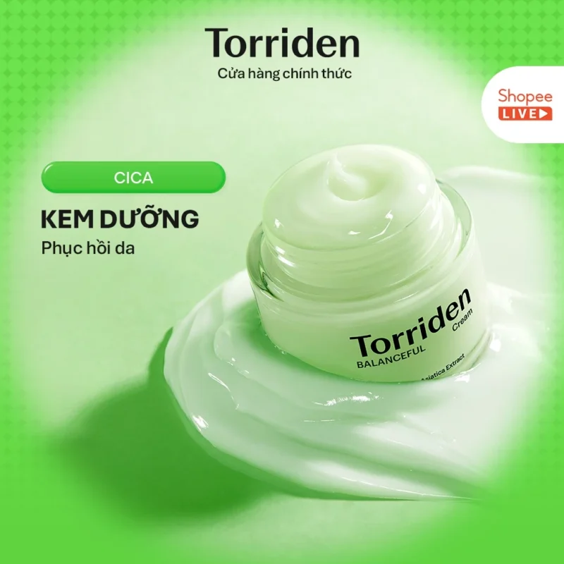 Kem Dưỡng Torriden BALANCEFUL CICA Cream 80ml Cấp Ẩm, Làm Dịu Da