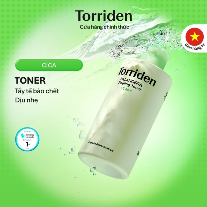Toner Torriden BALANCEFUL CICA Toner 250ml Làm Sạch Tế Bào Chết