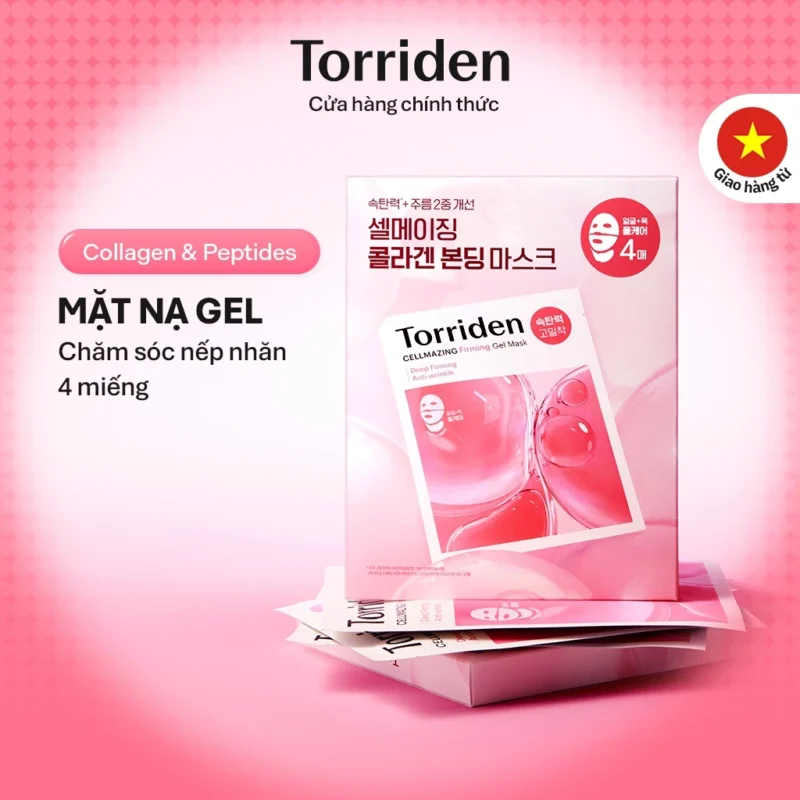 Mặt Nạ Gel Torriden CELLMAZING Collagen Gel Mask 4 Miếng Săn Chắc Da