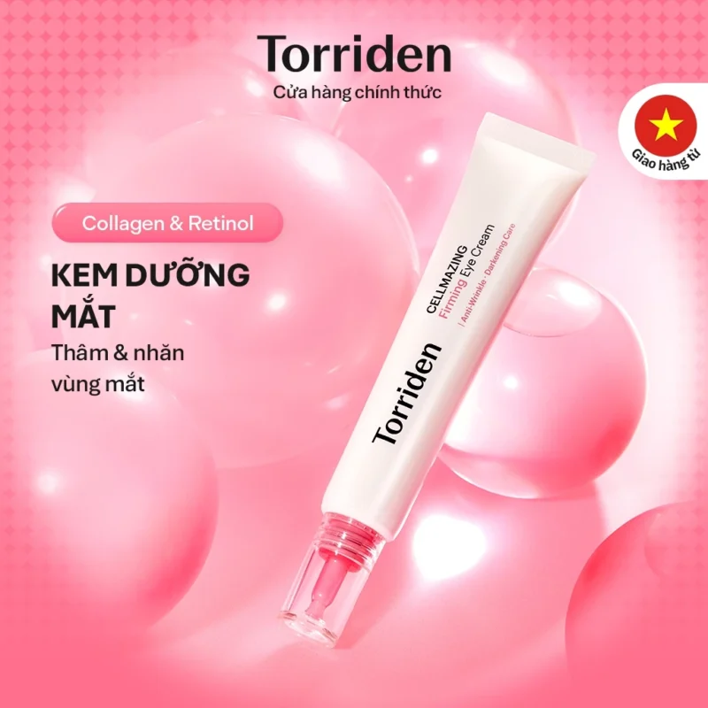 Kem Dưỡng Mắt Torriden CELLMAZING Collagen Retinol Eye Cream 30ml Săn Chắc Da