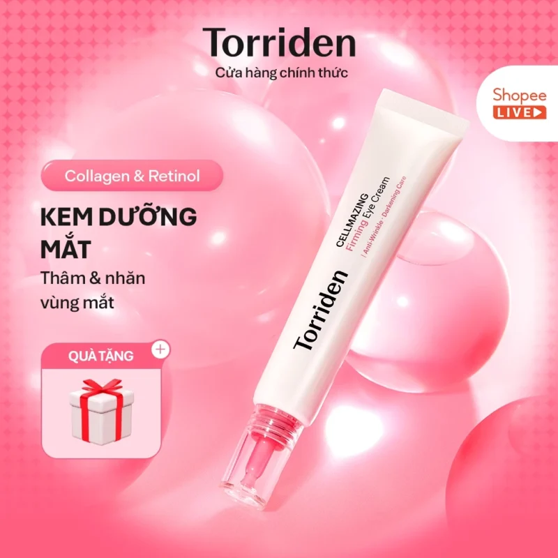 Kem Dưỡng Mắt Torriden CELLMAZING Collagen Retinol Eye Cream 30ml Săn Chắc Da