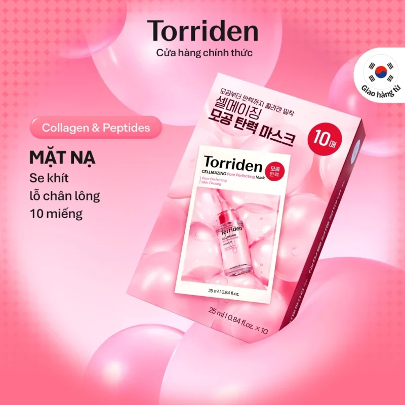 Mặt Nạ Torriden CELLMAZING PDRN Mask 10 Miếng Chăm Sóc Lỗ Chân Lông
