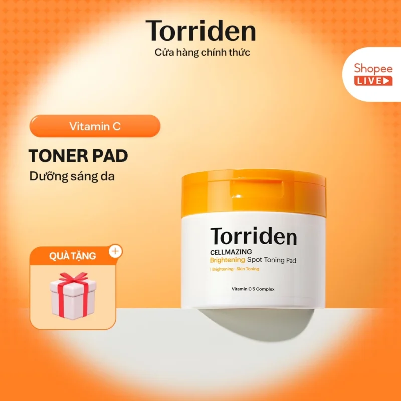 Bộ Toner Pad Torriden CELLMAZING Vita C + 3 Loại Pad Mini