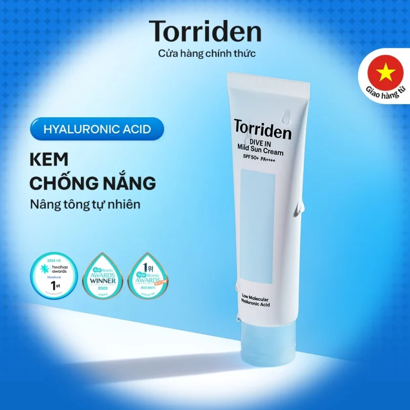 Kem Chống Nắng Torriden DIVE-IN Mild Sun Cream 60ml Cấp Ẩm, Dịu Nhẹ