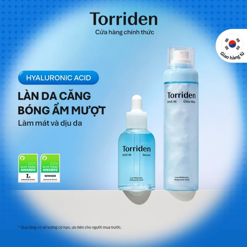 Bộ Chăm Sóc Da Torriden DIVE-IN Serum 50ml + Mist 120ml Cấp Ẩm
