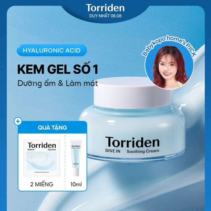 Kem Dưỡng Torriden DIVE-IN Soothing Cream 100ml Dưỡng Ẩm, Làm Dịu Da