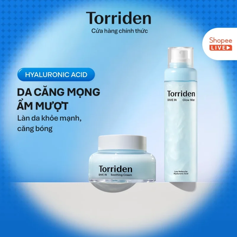 Bộ Chăm Sóc Da Torriden DIVE-IN Soothing Cream 100ml + Mist 120ml Làm Dịu, Cấp Ẩm