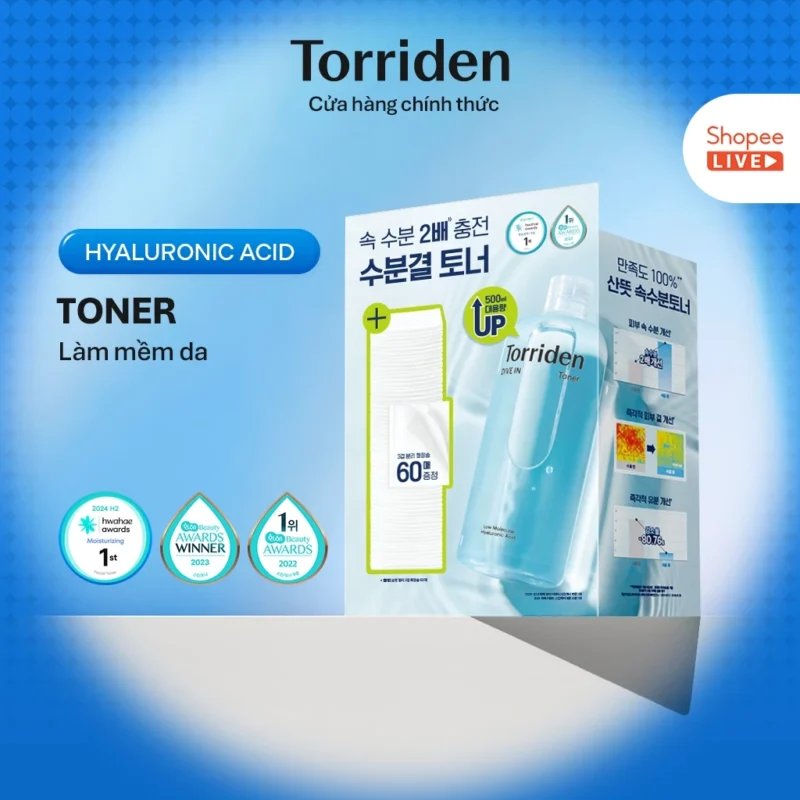 Toner Torriden DIVE-IN Toner 500ml Cấp Ẩm